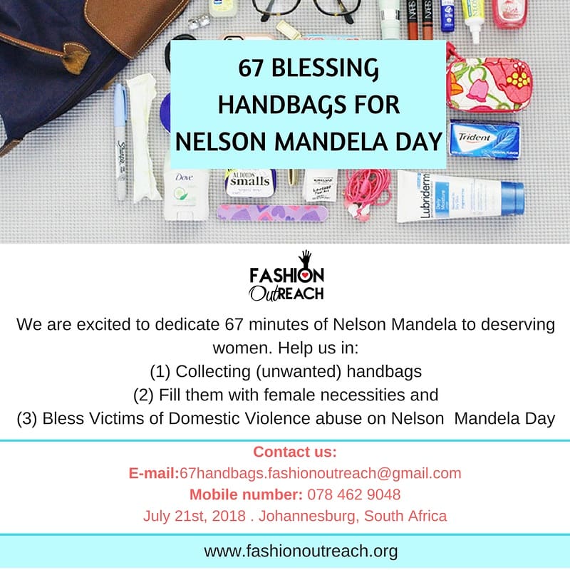 fashionOutreach's tweet photo. This year we will be dedicating our efforts to Victims of domestic violence abuse. Go on to our website for volunteer opportunities. #MakeADifference #womenforwomen #nelsonmandeladay #67handbags #charity #jhbblogger #sablogger https://t.co/BioxFpqQqk