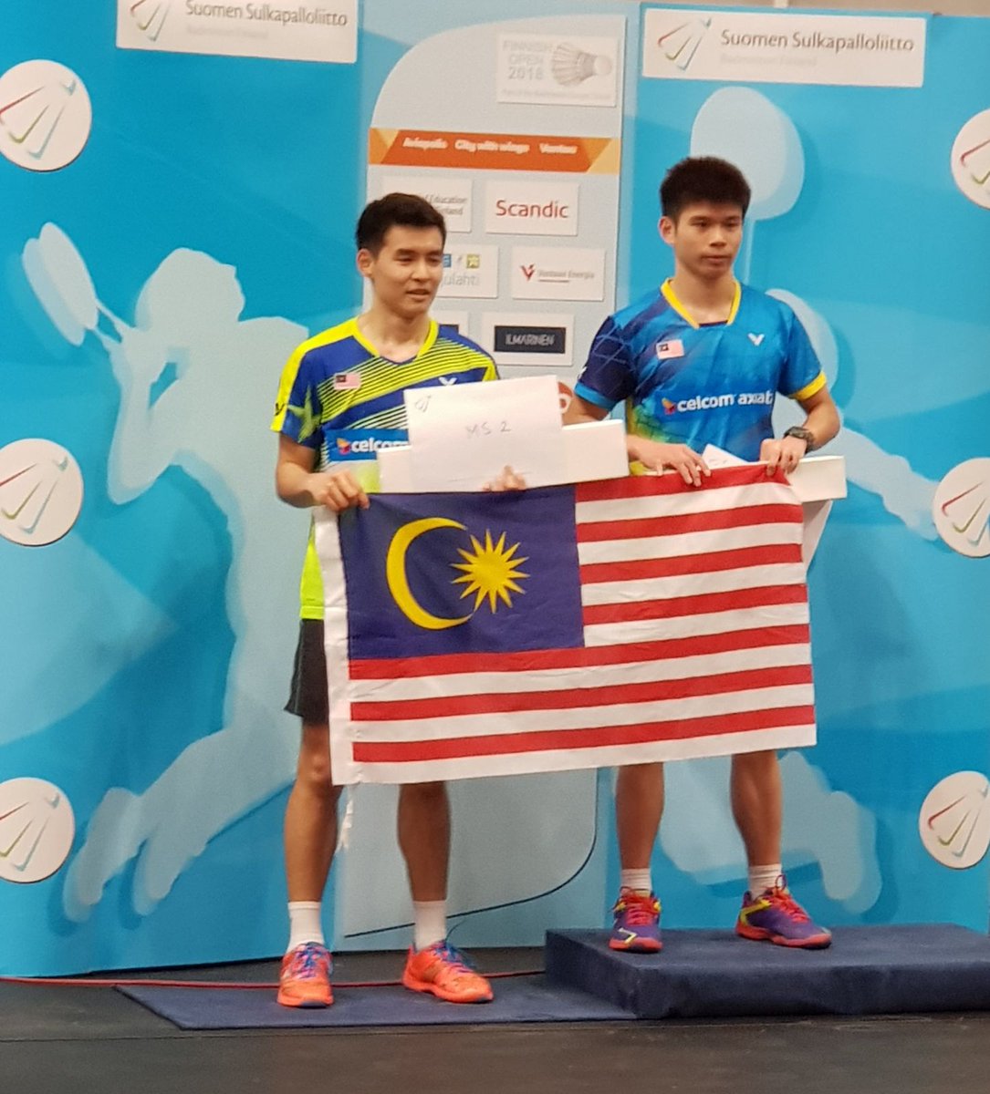 Bolbery's tweet photo. 1st & 2nd positions in Men's Single for Badminton Europe Finland International Challenge Title both won by Malaysians Leong Jun How & Cheam June Wei #FinnishOpen 2018 @Sulkisliitto @OnesportMy @Khairykj @KBSMalaysia https://t.co/AUOf0zEE3c