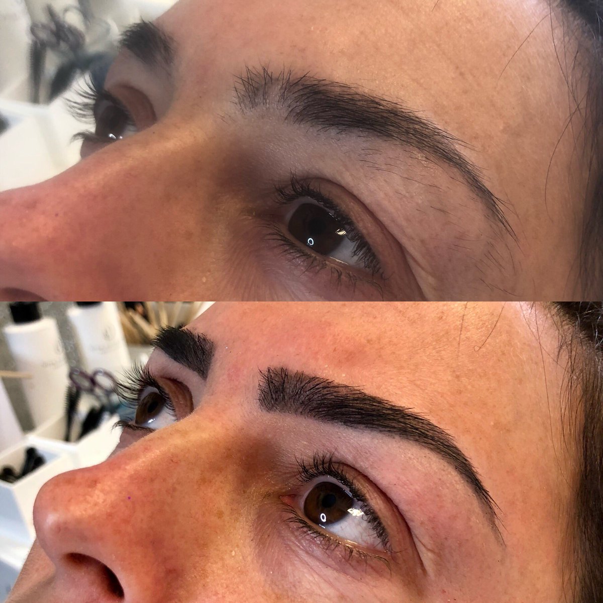 Louises_Retreat's tweet image. Before &amp;amp; after HDBrows. This lovely client is a regular for HD Brows &amp;amp; requests a full on power brow. 💗💗
#powerbrows #solariumandbeauty  #hdbrows #hdbrowstylist