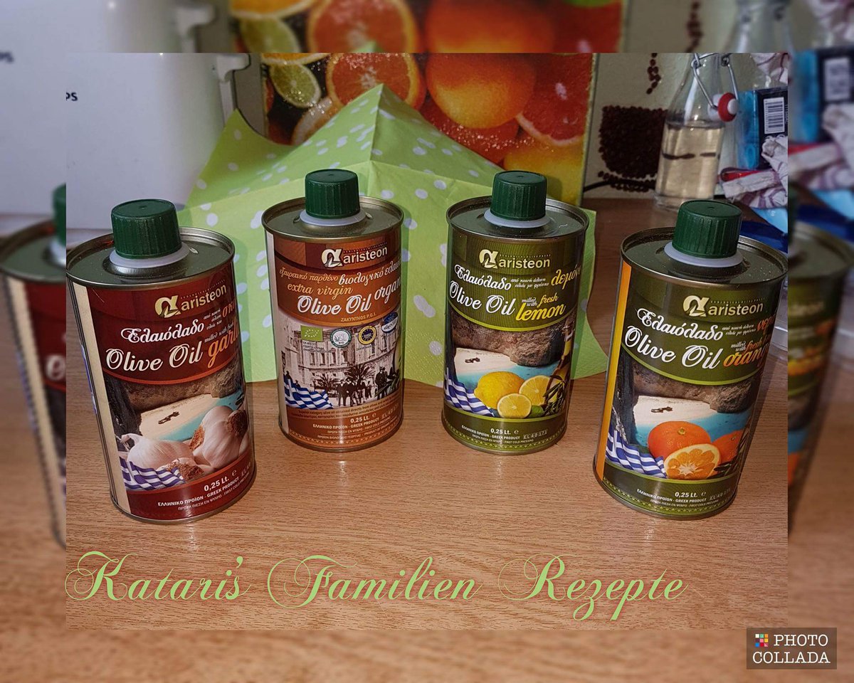 Katari2014's tweet photo. #werbung 

Nach langer Zeit habe ich mal wieder ein Testpaket erhalten, diesmal 4 Sorten leckeres Olivenöl je  250 ml in den Geschmacksrichtungen...
**Natur 
**Zitrone 
**Orange 
**Knoblauch 

Vielen lieben Dank  an https://t.co/S9pHX4yTqx

für die kostenlose Bereitstellung  ! https://t.co/DDs0CNhg3n
