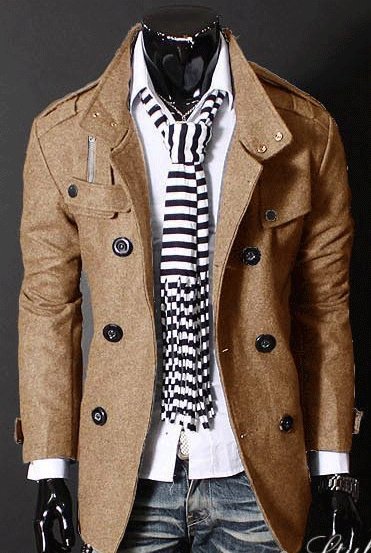 MODERN TAN DOUBLE BREASTED PEA COAT http://www.needpeacoat.com/mens-department/pea-coats-modern 