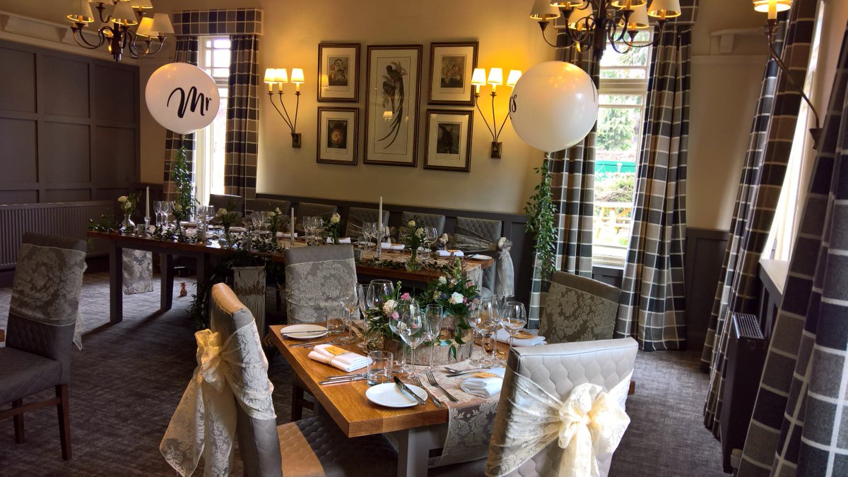 Looking lovely with cream flock sashes <a href="/innatstainley/">The Inn At Stainley</a> for the wedding open afternoon.