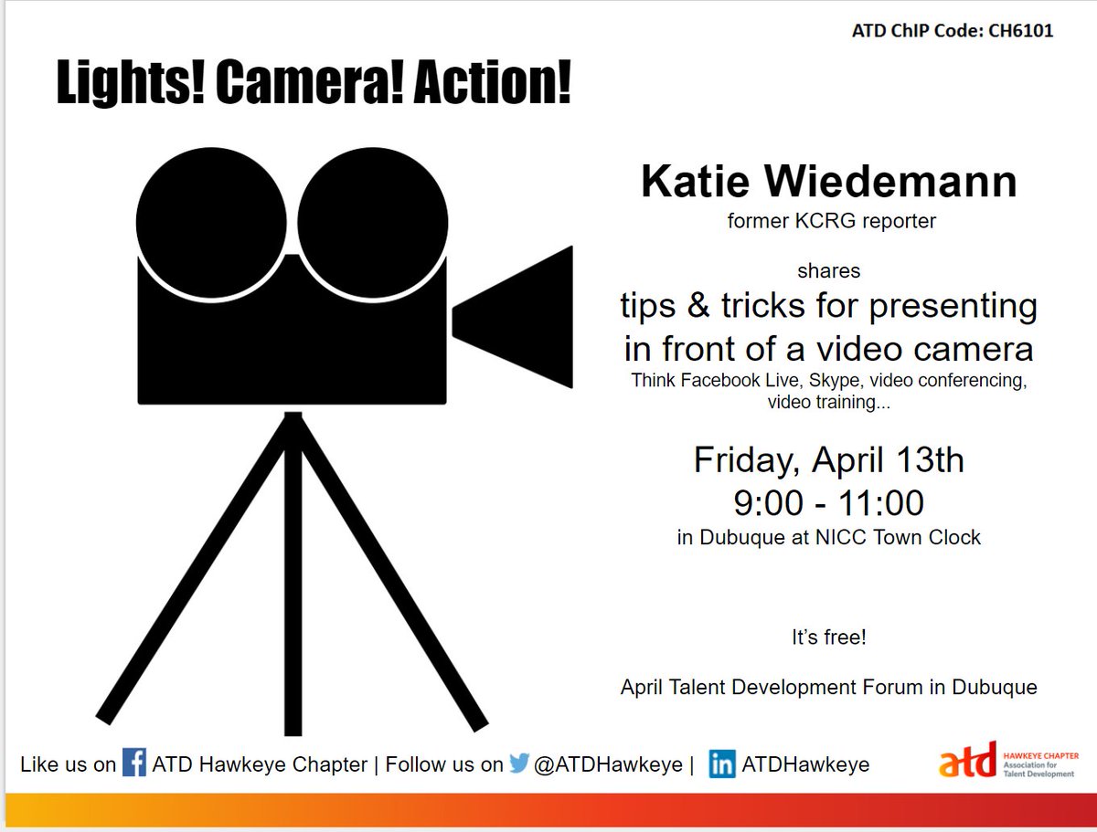 Join <a href="/ATDHawkeye/">Hawkeye Chapter ATD</a> at our Talent Development Forum in Dubuque Featuring Katie Wiedemann.