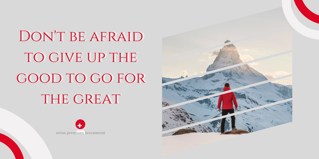Swisspremiumin's tweet photo. Don't be afraid to give up the good to go for the great.
#SwissPremiumInvestment
https://t.co/oxM7Rt3Dxp https://t.co/7ymHSoHJcg