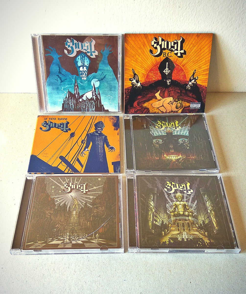 soniakasart's tweet photo. Collection almost completed๐๐ค๐ป Waiting for the new incoming album!๐๐ญ @thebandGHOST
#Ghost #TheBandGhost #OpusEponymous #Infestissumam #IfYouHaveGhost #Meliora #Popestar #CeremonyAndDevotion #GhostBC #PapaEmeritus #NamelessGhouls #SwedishMetal #TobiasForge #recordcollector https://t.co/O9wjuEggUK
