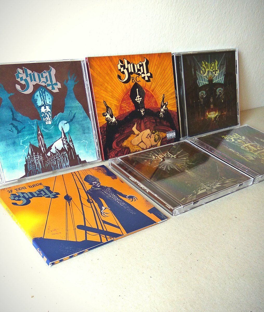soniakasart's tweet photo. Collection almost completed๐๐ค๐ป Waiting for the new incoming album!๐๐ญ @thebandGHOST
#Ghost #TheBandGhost #OpusEponymous #Infestissumam #IfYouHaveGhost #Meliora #Popestar #CeremonyAndDevotion #GhostBC #PapaEmeritus #NamelessGhouls #SwedishMetal #TobiasForge #recordcollector https://t.co/O9wjuEggUK