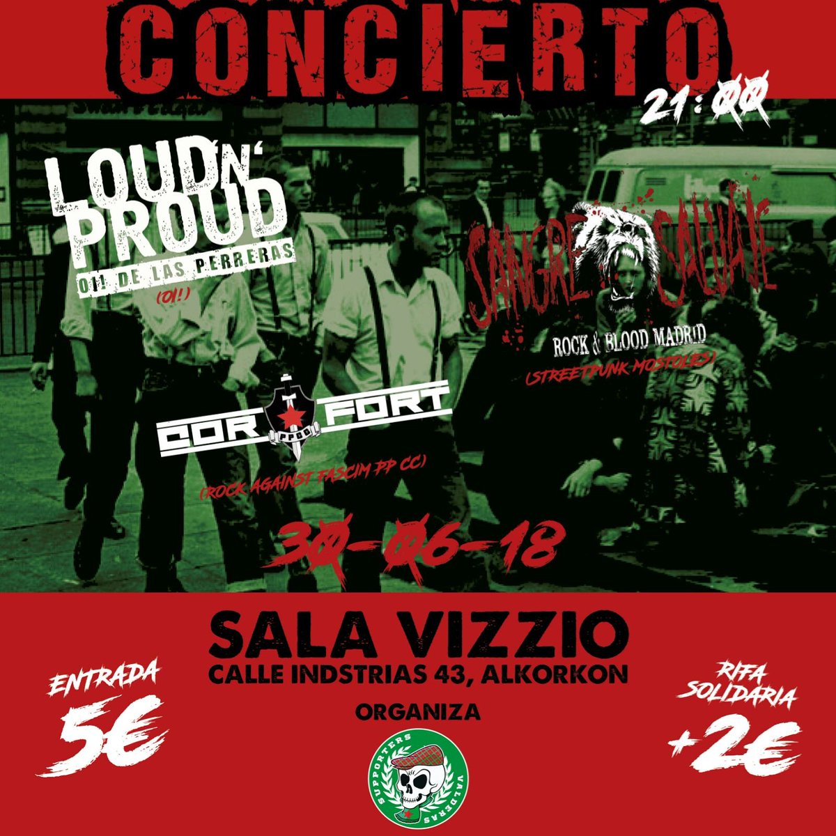 🎸🥁🎤BUENO GENTE AQUÍ TENÉIS NUESTRA PRIMERA FECHA CONFIRMADA🎸🥁🎤

El sábado 30 de JUNIO volvemos a los escenarios, en la Sala Vizzio junto a "Sangre Salvaje" y "Cor Fort".

Organiza "Supporters Valderas"

¡¡Os esperamos a todas y todos!!