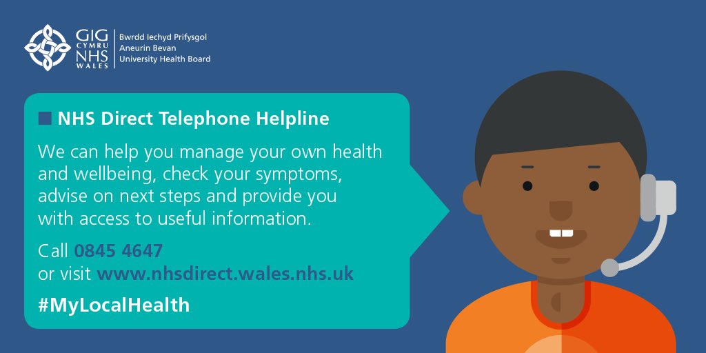 AneurinBevanUHB's tweet photo. You can call 0845 46 47 at any time if you feel to unwell to gain fast, effective advice about what to do next #MyLocalHealth #ChooseWell https://t.co/BICjY1wkP7 https://t.co/C0bvOVhvRK
