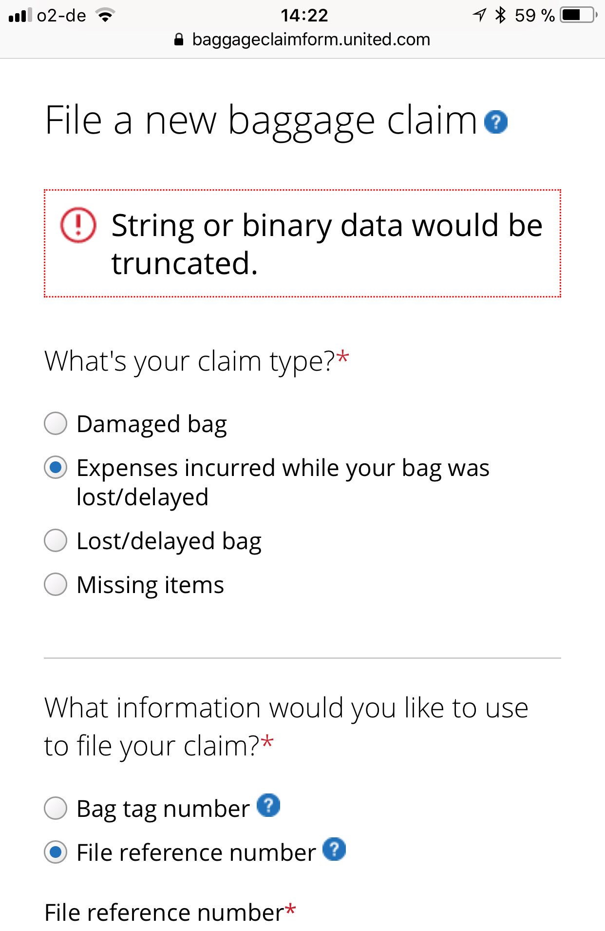 united missing baggage claim