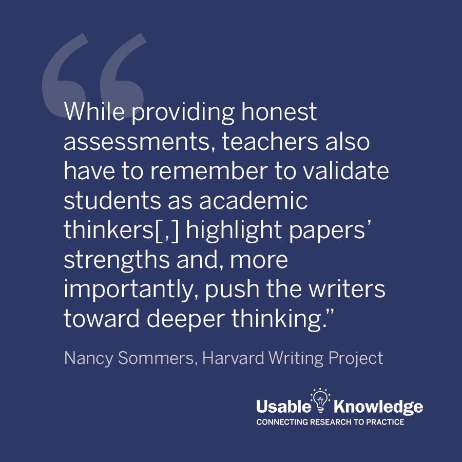 hgse's tweet image. #Teachers: How your comments on student essays can nurture strong, focused, and determined writers gse.harvard.edu/news/uk/16/02/… via @UKnowHGSE