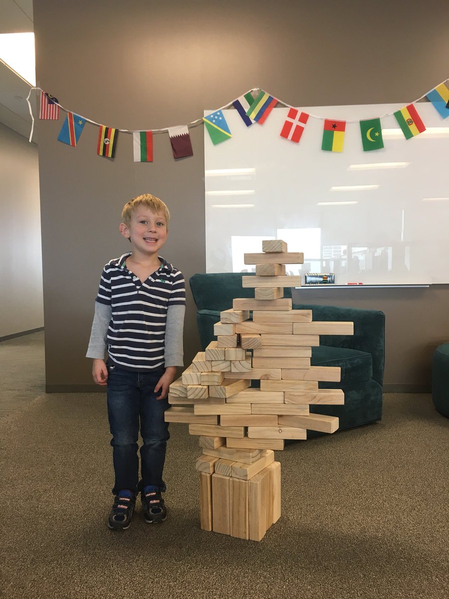 Incredible how kids learn engineering skills. My son told me he tried to build the tower a few times before realizing he needed extra weight on the left to keep it balanced. He basically “invented” a cantilever!  <a href="/alliantgroup/">alliantgroup</a>