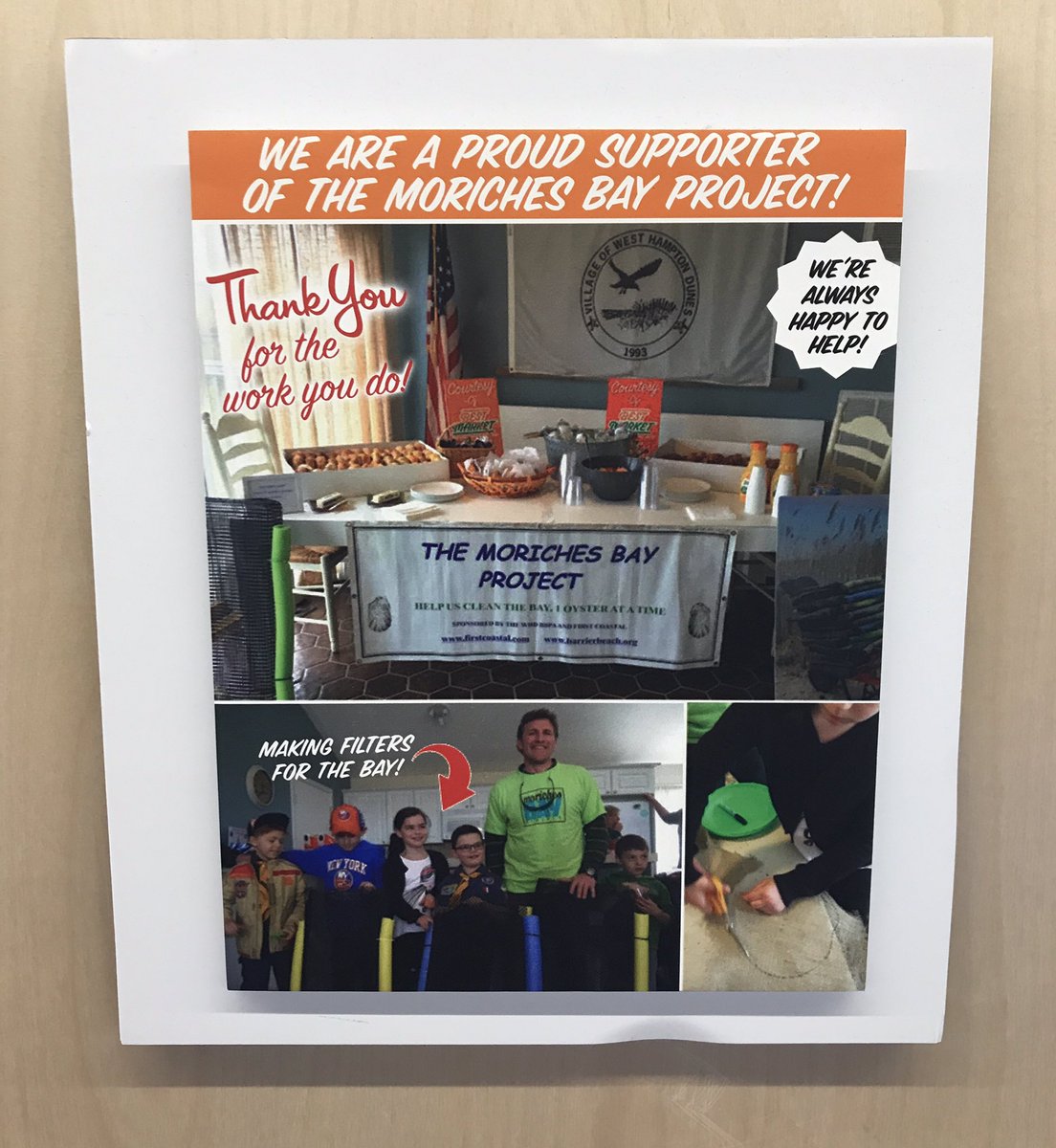 MorichesBayProj's tweet photo. We spotted this awesome picture at Best Market in Westhampton Beach! Thank you so much for your support of our organization! https://t.co/gvOhAAq1J4