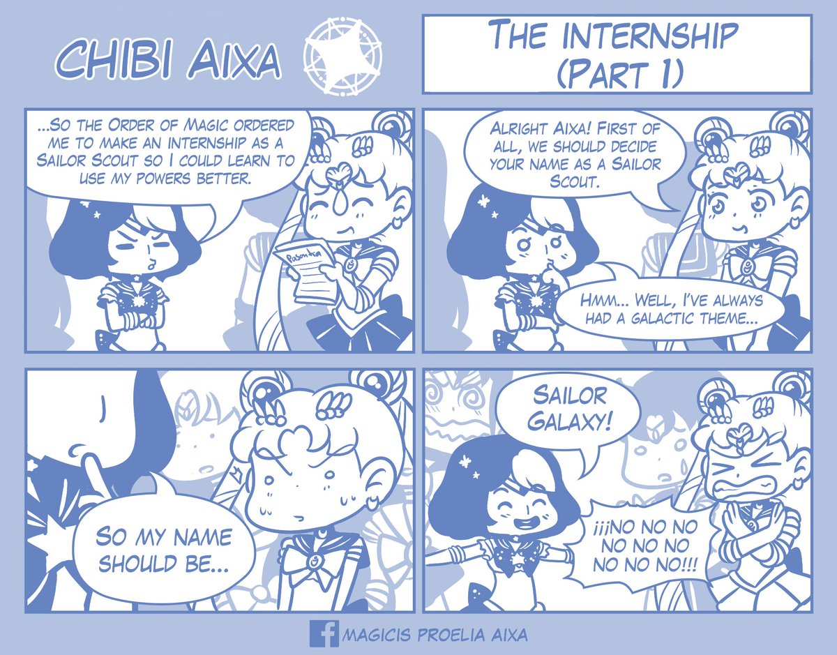 Sooo i got an internship as a Sailor Scout! Lets see where this goes =P

More on: fb.com/magical.aixa or tapas.io/series/Magicis…

#magicalgirl #sailormoon