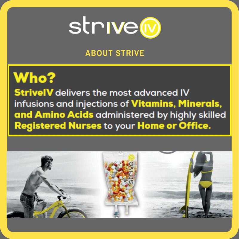 DailyLyme's tweet photo. In the Fairfield County, CT area? Need a boost? Check out @StriveIV on Twitter & Facebook, and #StriveIvInfusions on Instagram. Get your own IV vitamin infusions & injections in-home or in-office today. Check it out at https://t.co/KI1acfIUFM https://t.co/WfJxcGeirn