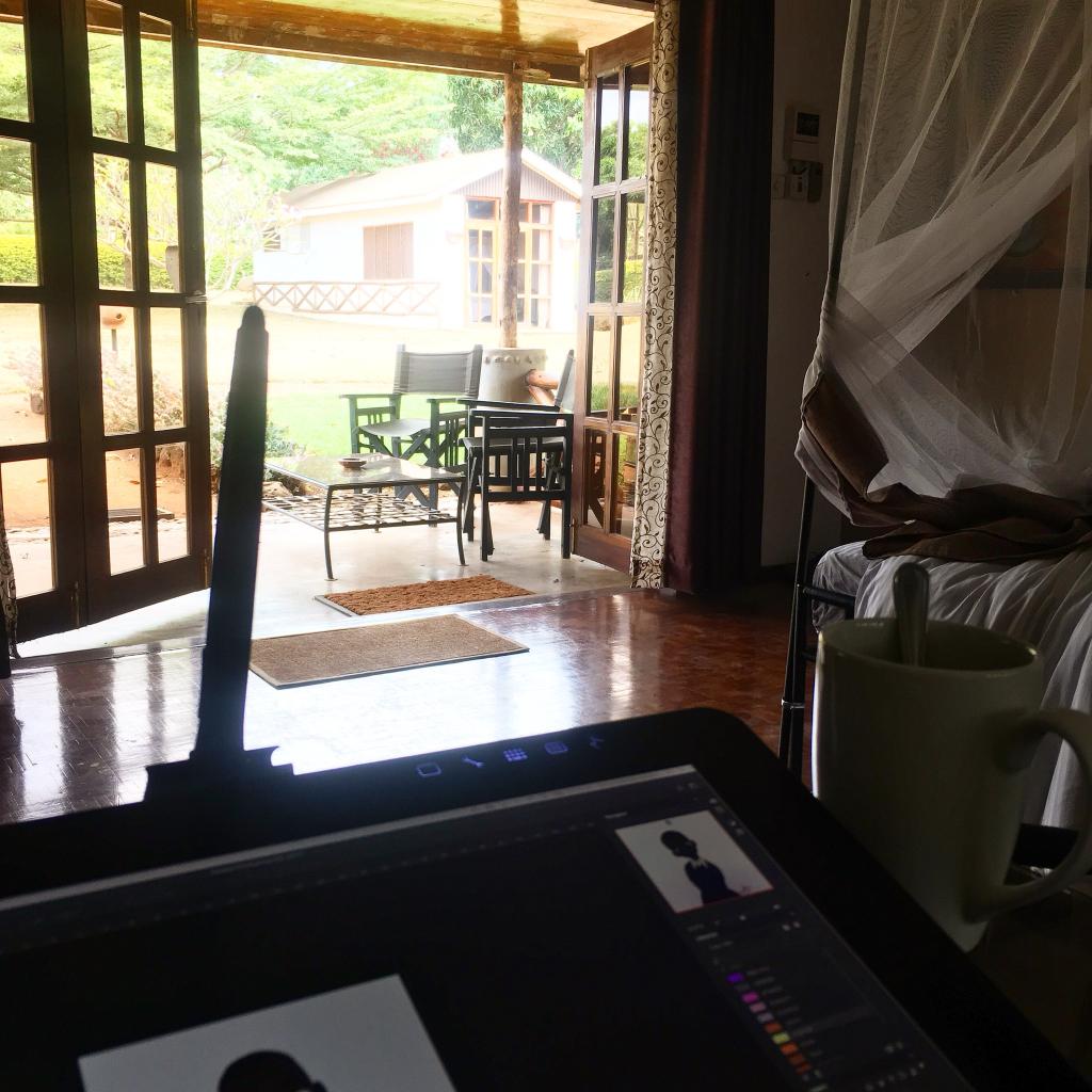 wacom's tweet photo. #WacomWorkspace time. @Pernilleoe enjoying coffee while working with this beautiful view in #Moshi.
More about Wacom pen displays: https://t.co/96X2fFJKDl
#notanad #girlsinanimation #wacom #travelwithwork #WacomUnplugged https://t.co/krzIHnjyGf