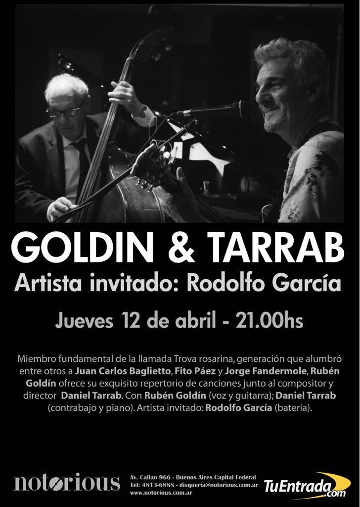 RubenGoldin's tweet photo. Jueves 12 Notorious Club De Jazz https://t.co/32O20bCq7v