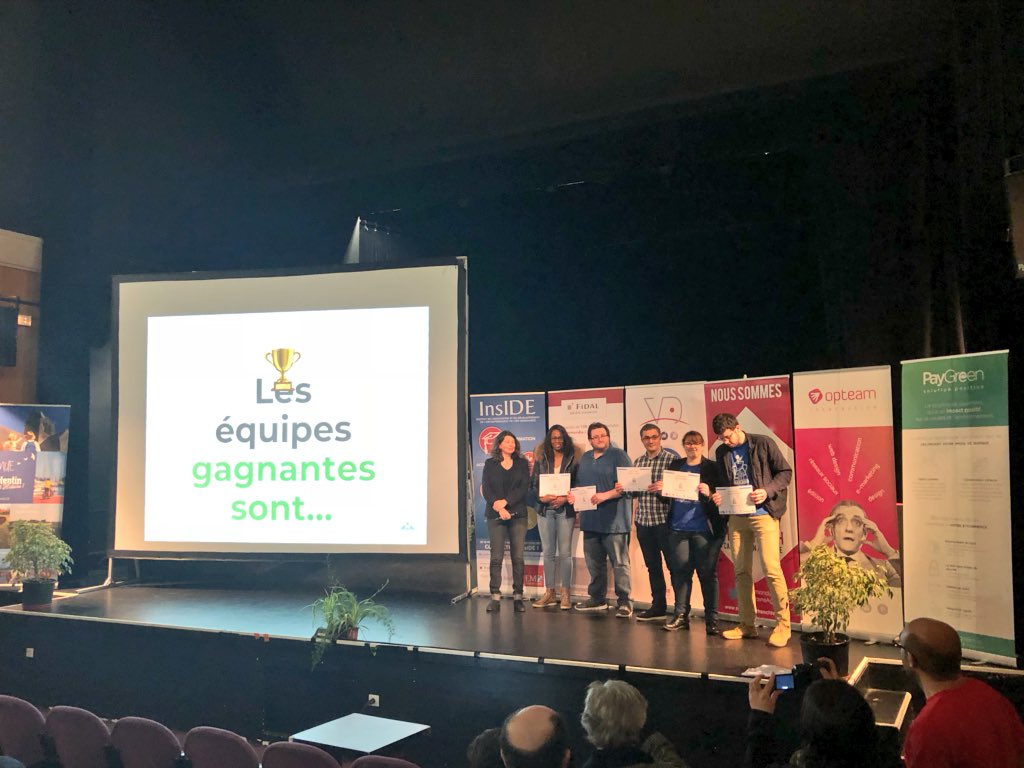SWCarentan's tweet photo. Le prix coup de cœur est décerné à WEBISEARCH!!!! Un grand bravo à toute l’équipe !! 🎉😀 #SWCarentan #StartupWeekend https://t.co/vvft6fRMXf