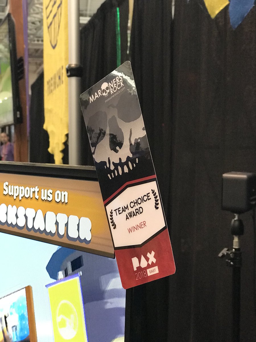 JoustingTime's tweet photo. Thanks @Marooners_Rock for giving us the amazing team choice award! #joustingisfun #PAXEast2018 #awards https://t.co/juqRCceBRm