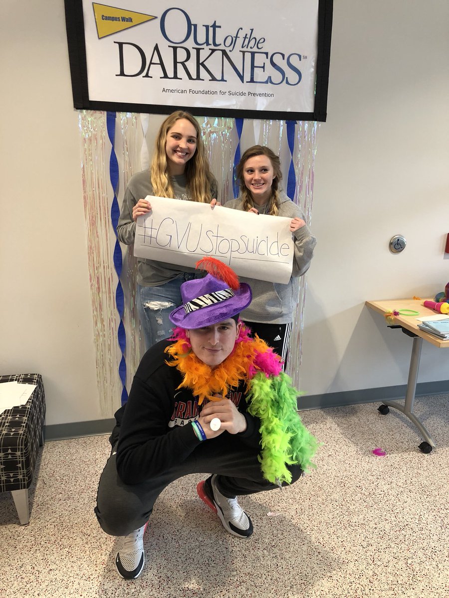 gv_wbb's tweet photo. Bringing mental health out of the darkness at Grand View’s Out Of The Darkness Campus Walk today! #gvustopsuicide https://t.co/cJCVNVmPj1