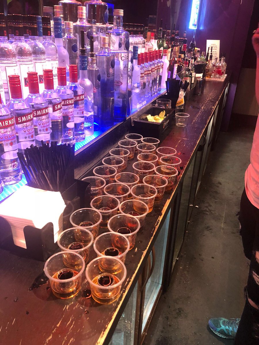 tom_russon's tweet photo. You know it’s gonna be a bad end too the night when these come out to play thanks @PopworldBrum #shotstime https://t.co/RtlwtUWOnc