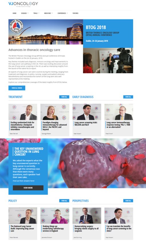 VJOncology's tweet photo. Have you seen our #BTOG18 event page? All videos, covering #treatment to #earlydiagnosis, #policy &amp; more are published! 🎬

👉 Check it out here: https://t.co/uKXJjWzvsV 👈

@BTOGORG   #LungCancer #mesothelioma #LCSM #cagenome #camoldx #oncorad #surgonc #oncorn #immunoonc #CTSM https://t.co/YmA0nrMStw