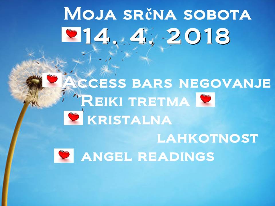 V soboto, 14.04.2018 je Dina Košir ponovno z nami. :) Kaj bo vaše telo izbralo tokrat? Več o dogodku na facebook strani facebook.com/events/2049515…
#accessbars #kristalnaterapija #reikitretma #angelreadings #individualnameditacija #atlantidskozdravljenje #negovanje #zdravje #um #telo