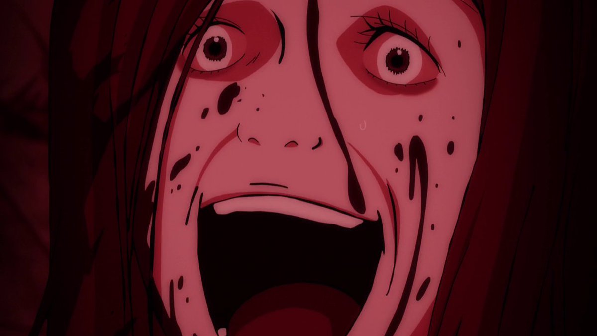 SlaveOfSuzumiya's tweet photo. and i'm catching up on some #Simuldubs today and wow @TeeDotally  channeled pure cray cray out of @jadbsaxton  bravo in Juni Ito Collection https://t.co/xw2OB8QF55