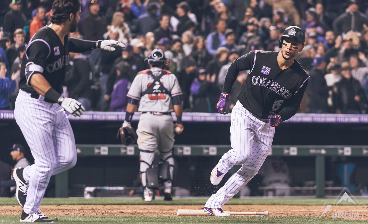 Rockies's tweet photo. .@Avalanche make the playoffs!

@nuggets win!

We got that walk-off walk!

Yesterday was a Colorado Sports trifecta. 🏔 https://t.co/4cwE4bbg8J