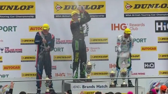 Maiden appearances on the #BTCC rostrum for Round 2 winner Senna Proctor, second placed Jake Hill and Ollie Jackson third. Fa-a-antastic!