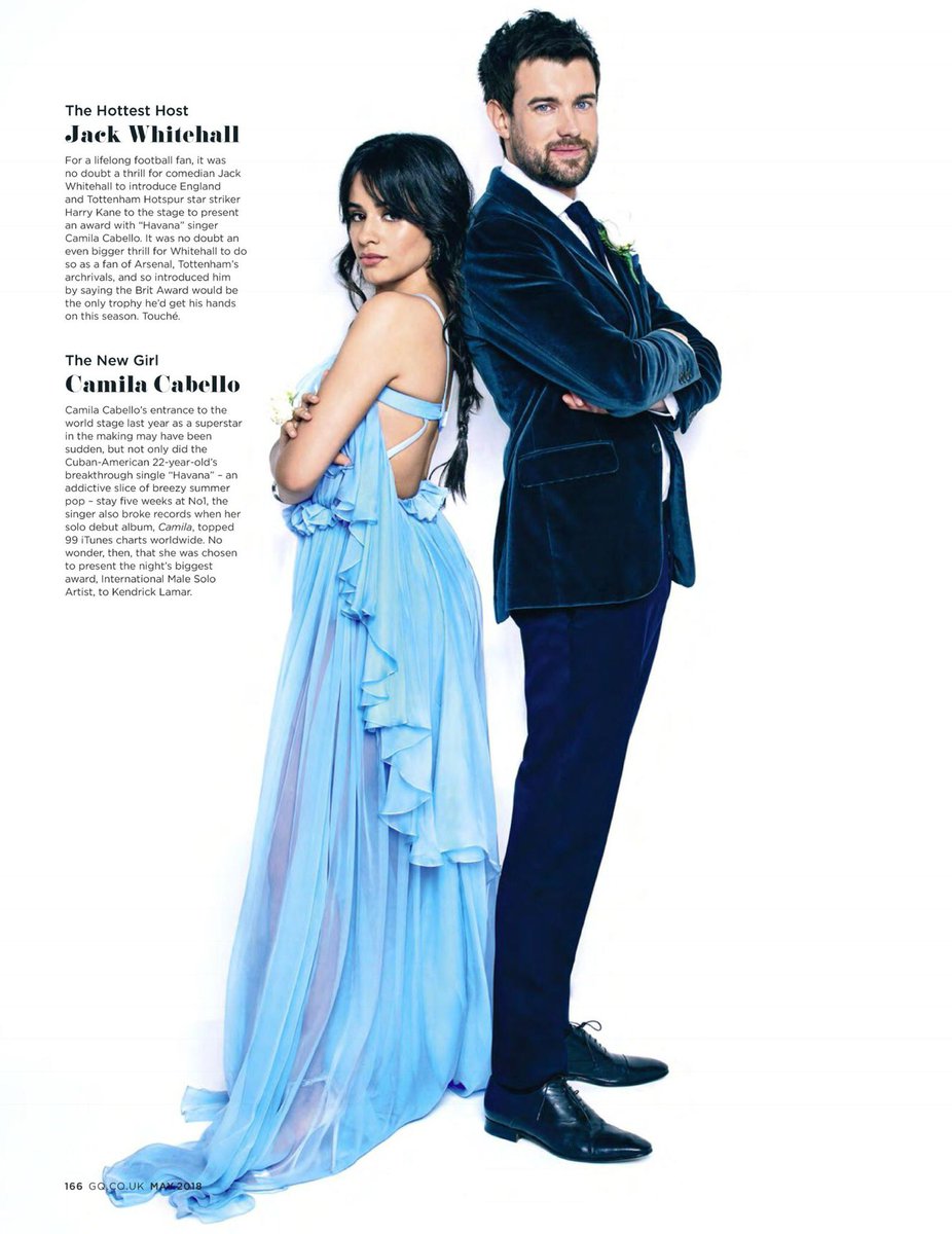 Camila and <a href="/jackwhitehall/">Jack Whitehall</a> on <a href="/BritishGQ/">British GQ</a>’s May 2018 issue
