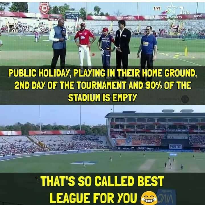 waleeeeeedahmed's tweet photo. #IPL #Empty_Stadium #Faragh_League 
#PakistanZindabad 
#Indian #Faragh_Koom
🇵🇰😜😘😍🏏 https://t.co/xOojr70Uko