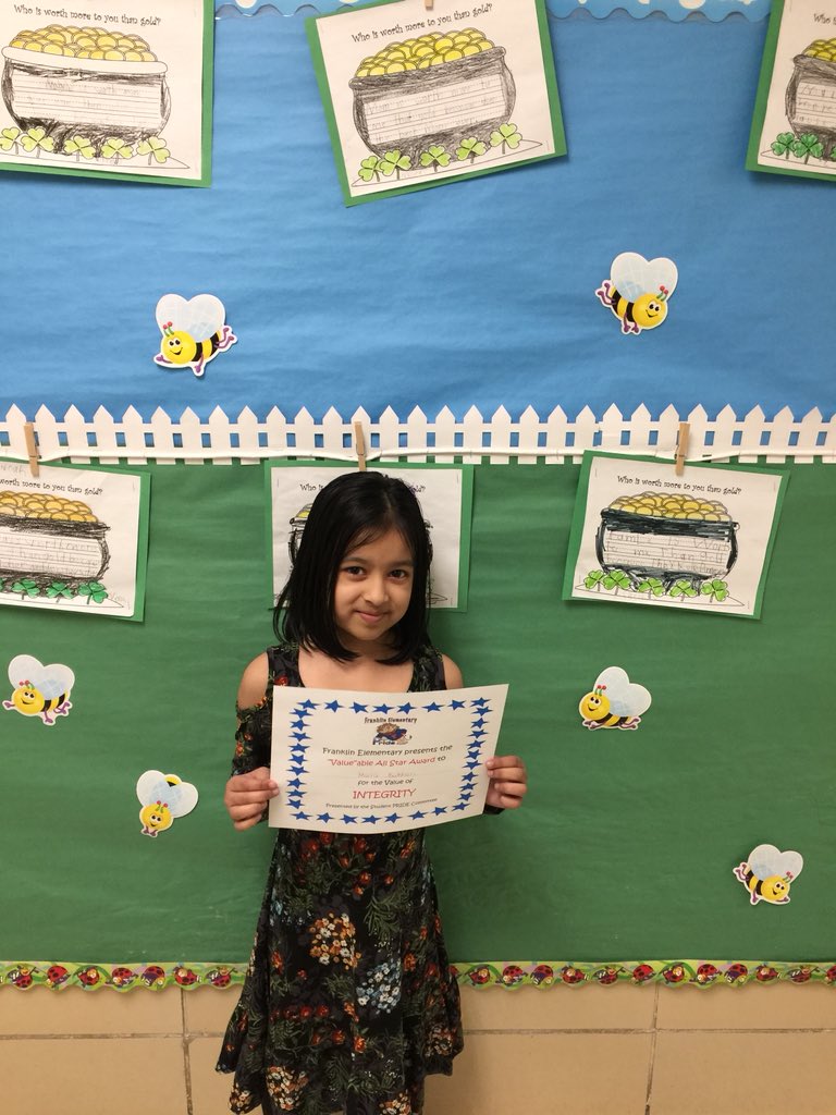 dawn_bentz's tweet photo. Congratulations to the most “Value”able student for the value of Integrity!@FranklinELsch #studentpride https://t.co/cnj4MkoLSm