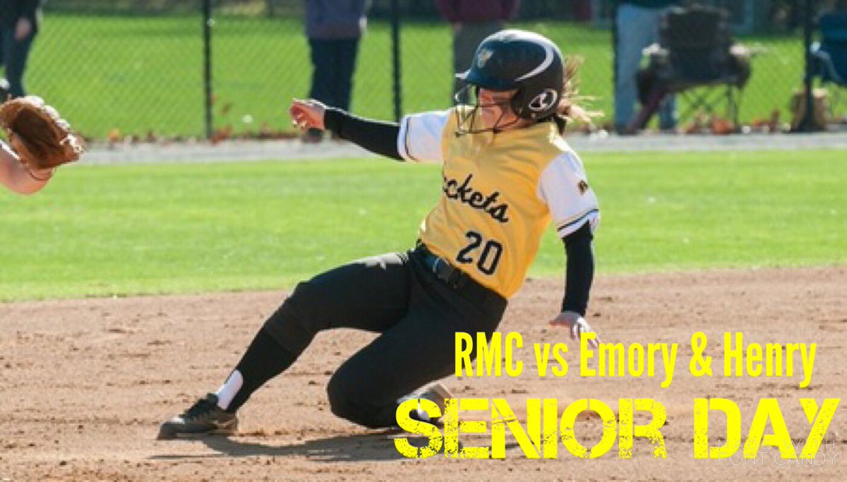 RMC_SAAC's tweet photo. Come out and support Softball’s Senior Day as they face Emory &amp; Henry at 2:00pm and 4:00pm today! 🐝⚾️#MaconNation https://t.co/PciwrOpbo5