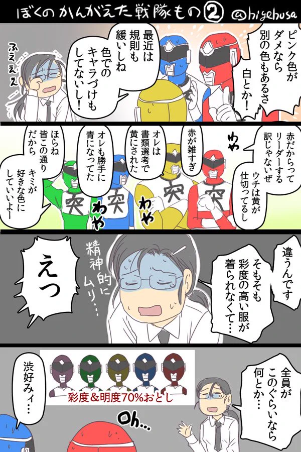 ピンクが苦手な女子が戦隊に配属されたら…？先輩のフォローが素敵！