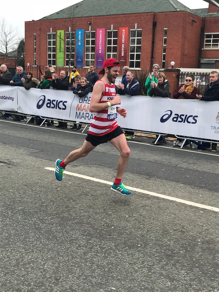 KnowsleyHarrier's tweet photo. A special mention for Chris Pownell who came in 12th overall @Marathon_Mcr with a time of 2:32:59; a new PB and smashing his own club record by 5 minutes. A tremendous and well deserved performance, congratulations Chris!! https://t.co/nZOsdjR05u