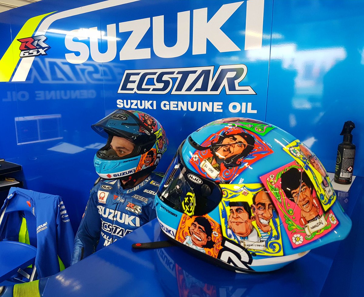 Who's a fan of @andreaiannone29's special helmet design for the #ArgentinaGP? 🎨 The design features a host of Argentinian celebrities 🇦🇷