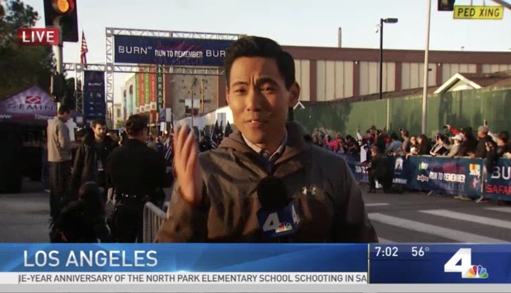 MekahloNBCLA's tweet photo. The Kangster out with runners for the #RunToRememberLA, honoring law enforcement and first responders who made the ultimate sacrifice; Watch @GeneNBCLA report on #TodayinLA on @NBCLA on Channel 4 or online on https://t.co/A3ujbLG8Sv https://t.co/wTPQeexfP1