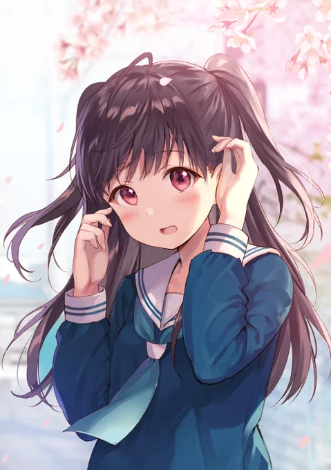 「え、花びらついてる?どこ～??」 