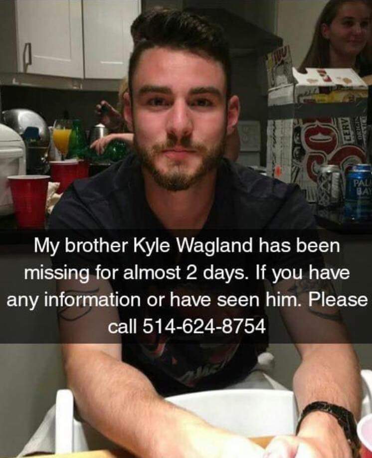 radiofriendlyrc's tweet photo. From my dear friend @NathalieBondy: 
*PLEASE SHARE* 
My cousin, Kyle Christopher Wagland, has been #missing since April 4, 2018. We are concerned for his safety and need help locating him and helping him come home. He may currently be in the Toronto area. 
Come home Kyle. https://t.co/FtC0suPfsO