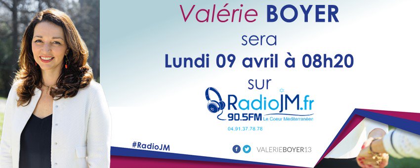 valerieboyer13's tweet photo. [🎙️] Retrouvez-moi ce lundi à 8h20 sur @radiojmofficiel pour le rendez-vous politique avec Elsa #CHARBIT #RadioJM https://t.co/wHrC9IUUOc