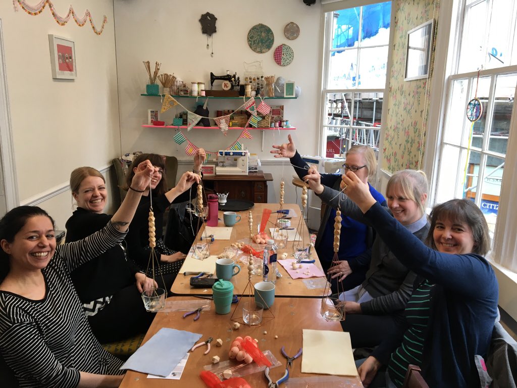 GeoAttic's tweet photo. Thank you very much to all the lovely ladies who came to my first official himmeli workshops today, I enjoyed it so much I forgot my nerves. And massive thank you to @the_makery too, who have more himmeli workshop dates online if you fancy booking! https://t.co/vUfPXDph0m