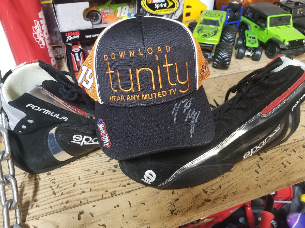 speedway_18's tweet image. @matt_tifft @JoeGibbsRacing @XfinityRacing Thank you so much for the shoes and the awesome @TunityTV hat. Also congrats on the top 10 at @TXMotorSpeedway. #nascar #tunity #jgr #GiVEAWAY #thanks