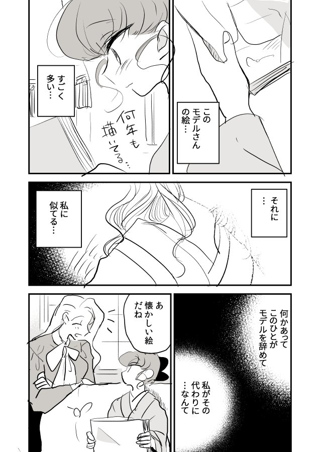 【創作百合】女流画家とモデルちゃん。昔のモデル 
