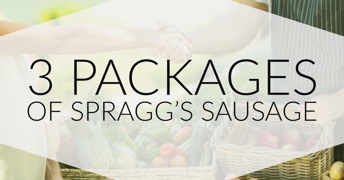 cfm_yyc's tweet image. GIVEAWAY: 3 packages of local pork sausage from @spraggsmeatshop.

WIN: Retweet &amp;amp; tell us your fave Spragg's sausage.

FOUR winners randomly selected from Facebook, Instagram, &amp;amp; Twitter.
Closes Sunday, April 8th at 11:59pm MST. 

Join us April 21st: buff.ly/2pZ4ZEm