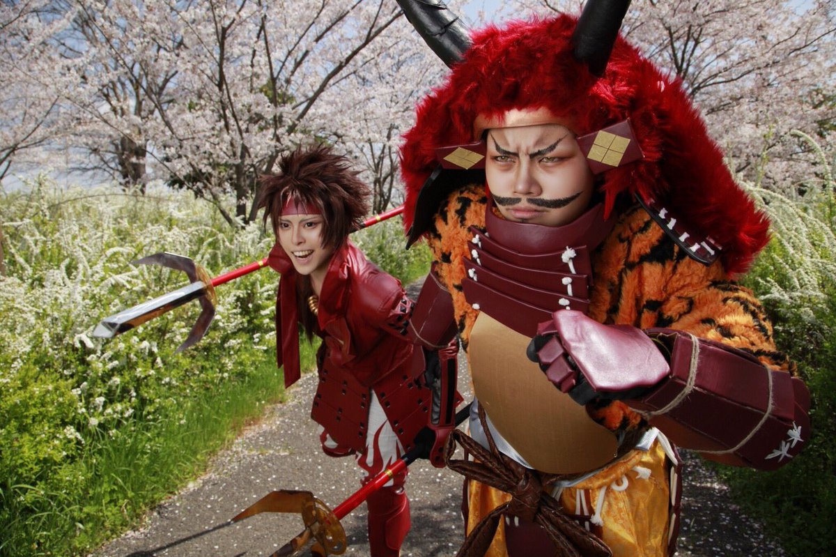 柏おじさん コス 戦国basara 武田主従 桜と一緒に武田主従できて幸せでした もっと武田主従したいです 武田信玄 柏 真田幸村 茶子郎 Location 麗yerds Photo スガポン 麗yers