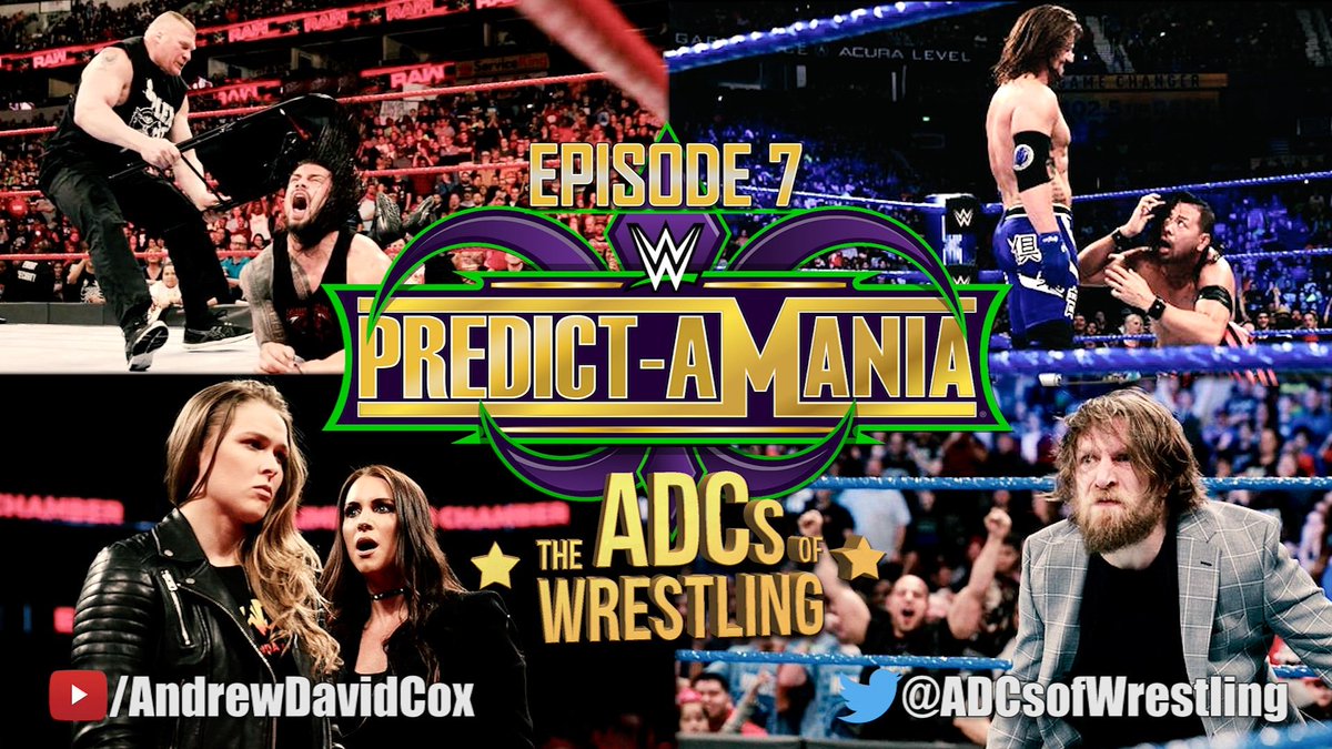 AndrewDavidCox's tweet photo. Happy #WrestleMania Day! Get hyped with our #PredictAMania Extravaganza! #ADCsofWrestling
https://t.co/95FXEHTc0L - π§ https://t.co/fHXbbUyVck