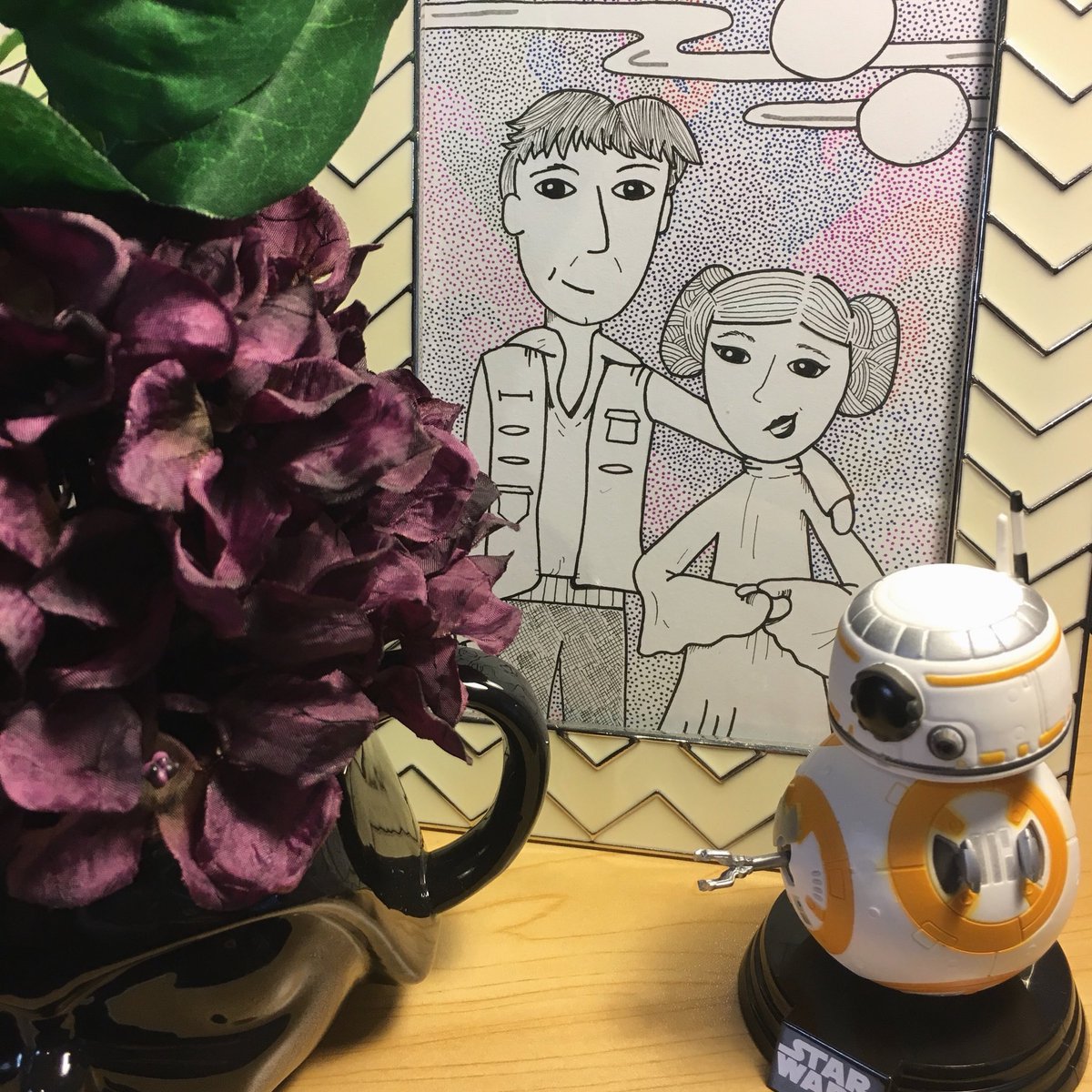 tinyrevOKC's tweet photo. Sold one of my all time favorite original minis last week, Han &amp; Leia in Galaxy Dots. Should I do more fandom duos? https://t.co/0D1nSzaCkI