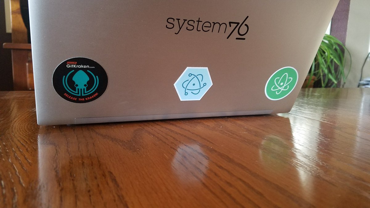 johnny_batch's tweet photo. The stickers, they are multiplying on my laptop. #UnixStickers #Linux #NerdWriter https://t.co/GWpdht9TOD