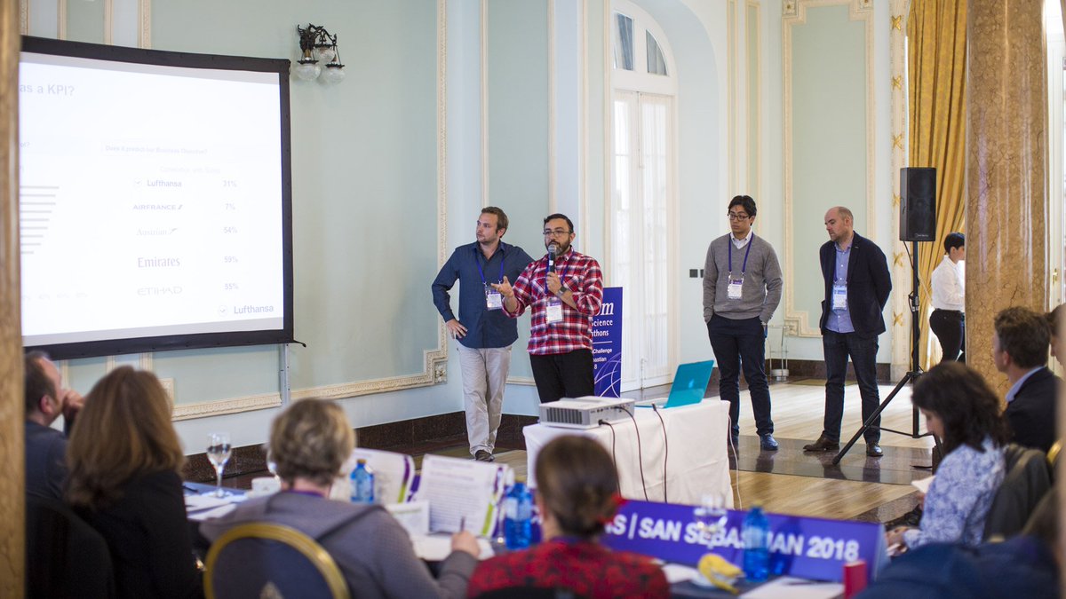 icomglobal's tweet photo. In the @Lufthansa Challenge, our other @mindshare Team “Mindshare International" demonstrate their #DataScience #Hackathon findings to the #icomhackathons18 jurors
#icom18 https://t.co/GqGAqHLE1z
