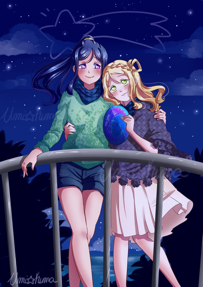 _umikuma_'s tweet photo. Encargo especial que hice para @Apricalico !!
Me encanto hacerlo por que pude representar la idea que tenia en mi cabeza casi tan cual ❤️
#lovelive_sunshine  #かなまり水浸委員会  #kanamari https://t.co/KNQxYG8UWO